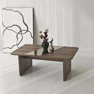 Kelrosin sofabord rektangulært - Bronzie/Valnøtt - Møbler - Bord - Sofabord