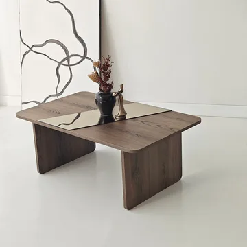 Kelrosin sofabord rektangulært - Bronzie/Valnøtt - Møbler - Bord - Sofabord