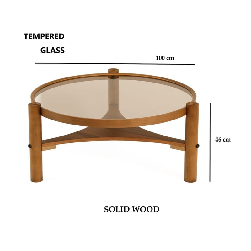 Kelvan Sofabord 100 cm - Mørkebrun - Møbler - Bord - Sofabord