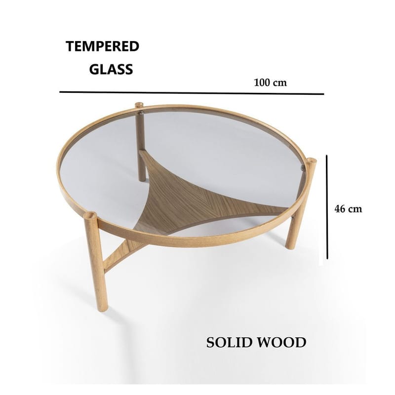 Kelvan Sofabord 100 cm - Natur - Møbler - Bord - Sofabord