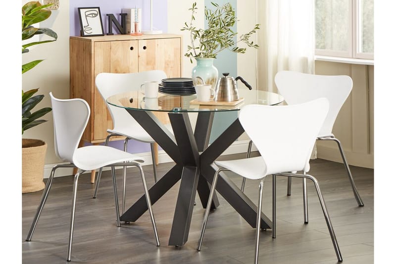 Kerrobert Spisebord 100 cm - Svart - Møbler - Bord - Spisebord & kjøkkenbord