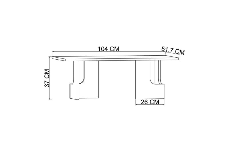 Kiros Sofabord 104 cm - Beige - Møbler - Bord - Sofabord