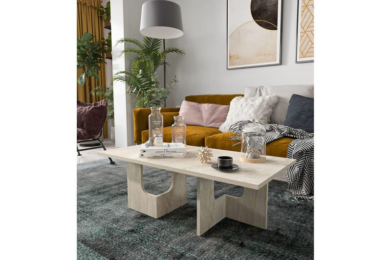 Kiros Sofabord 104 cm - Beige - Møbler - Bord - Sofabord