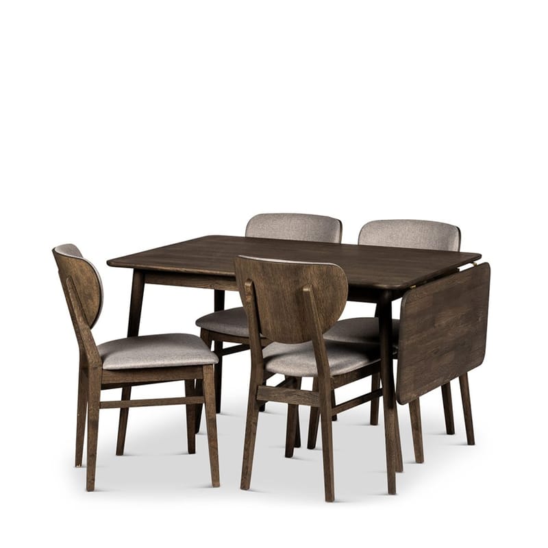 Klaffbord Nyborg 160 cm med Stoler, Bord og 4 stk Smögen-stoler