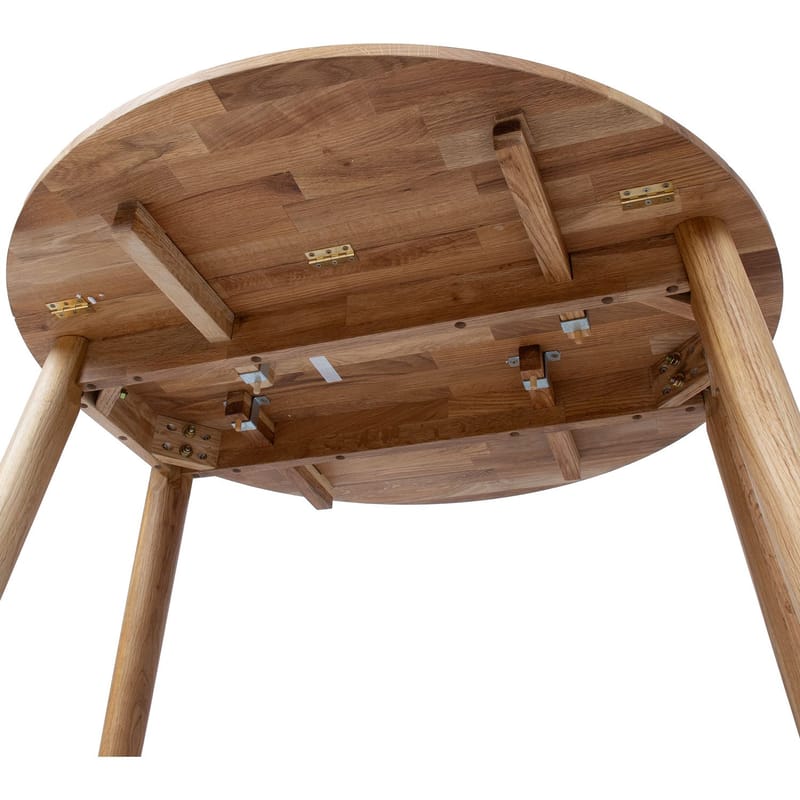 Klaffebord HOME4YOU Birka D90x75 cm eik - Naturlig lys eik - Møbler - Bord - Sammenleggbart bord