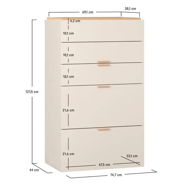 Kommode med skuffer 4 You Fresh - Eik - Møbler - Bord - Sminkebord & toalettbord