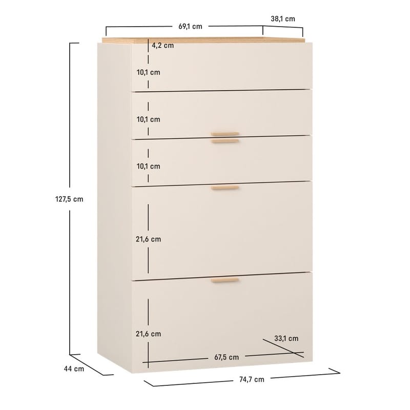 Kommode med skuffer 4 You Fresh - Eik - Møbler - Bord - Sminkebord & toalettbord