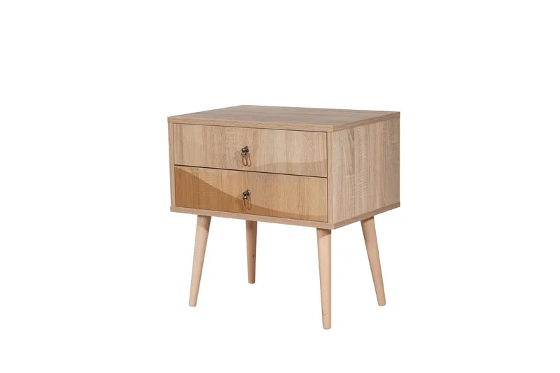 Bertoaria Nattbord 60x40 cm Brun - Hanah Home - Møbler - Bord - Avlastningsbord - Sengebord & nattbord