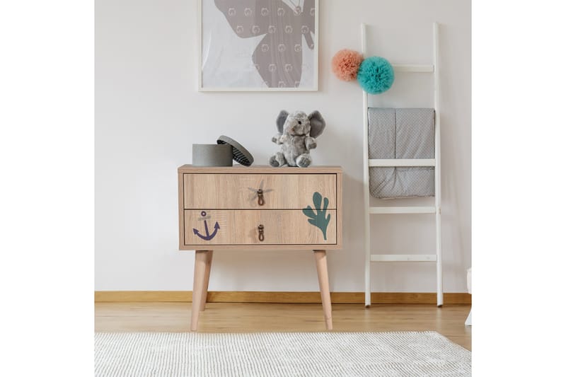 Bertoaria Nattbord 60x40 cm Brun - Hanah Home - Møbler - Bord - Avlastningsbord - Sengebord & nattbord