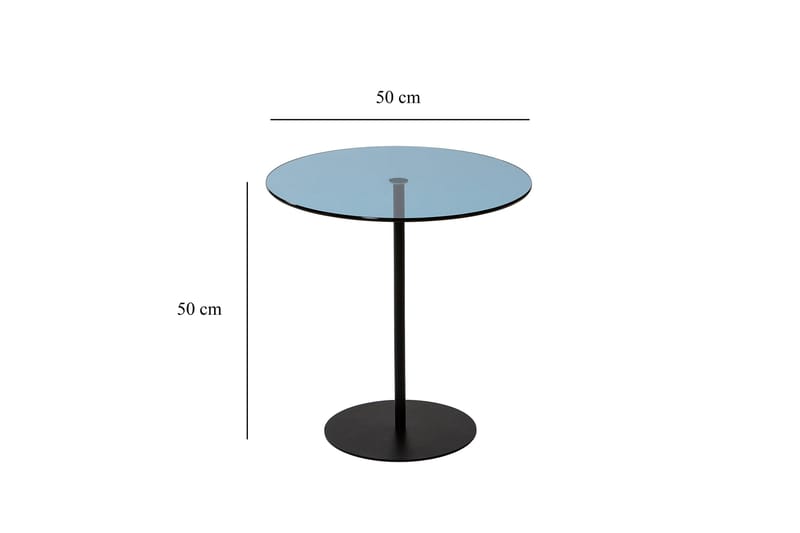 Chill-Out Sidebord 50x50 cm Svart/Blå - Hanah Home - Møbler - Bord - Avlastningsbord - Lampebord & sidebord