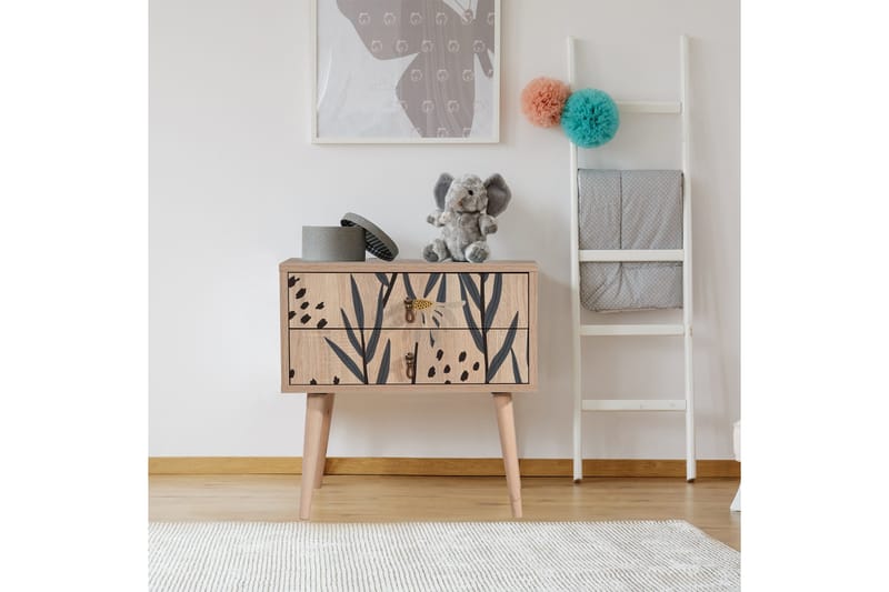 Bertoaria Nattbord 60x40 cm Brun - Hanah Home - Møbler - Bord - Avlastningsbord - Sengebord & nattbord