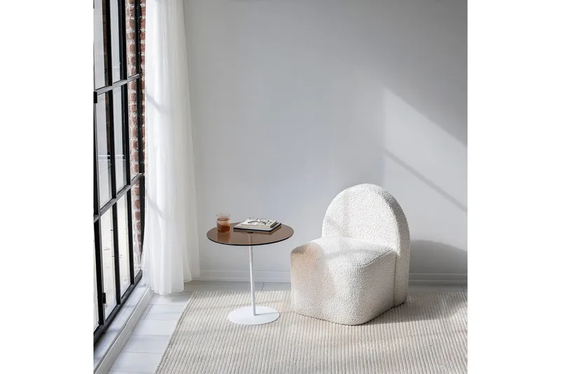 Chill-Out Sidebord 50x50 cm Hvit/Bronse - Hanah Home - Møbler - Bord - Avlastningsbord - Lampebord & sidebord