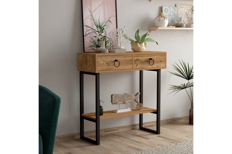 Valeri Konsollbord 90x90 cm Lys Brun - Hanah Home - Møbler - Bord - Avlastningsbord - Konsollbord