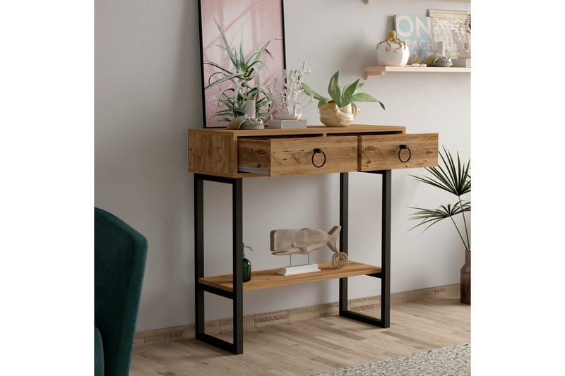 Valeri Konsollbord 90x90 cm Lys Brun - Hanah Home - Møbler - Bord - Avlastningsbord - Konsollbord
