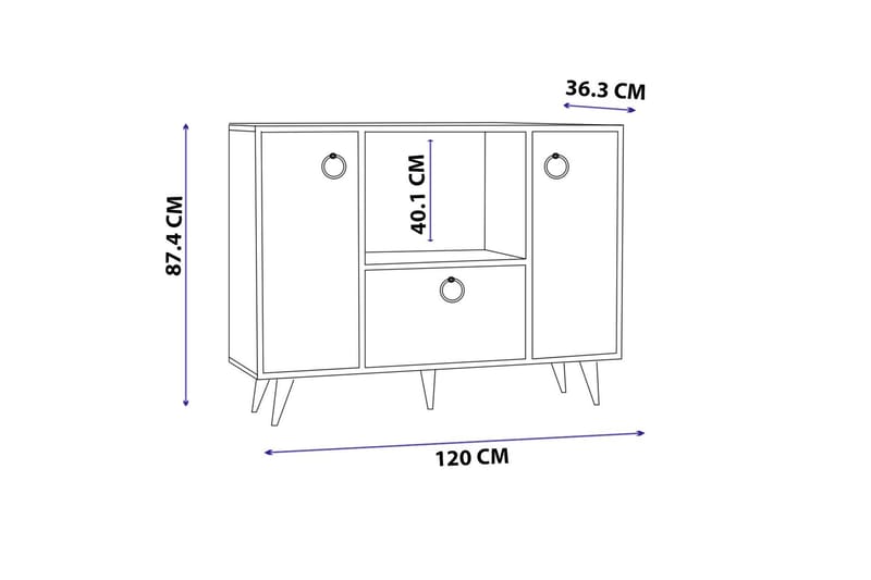 Pietro Konsollbord 120x87,4 cm Lys brun - Hanah Home - Møbler - Bord - Avlastningsbord - Gangbord