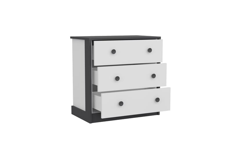 Berdez Konsollbord 72x74 cm Antrasitt/Hvit - Hanah Home - Møbler - Bord - Avlastningsbord - Gangbord