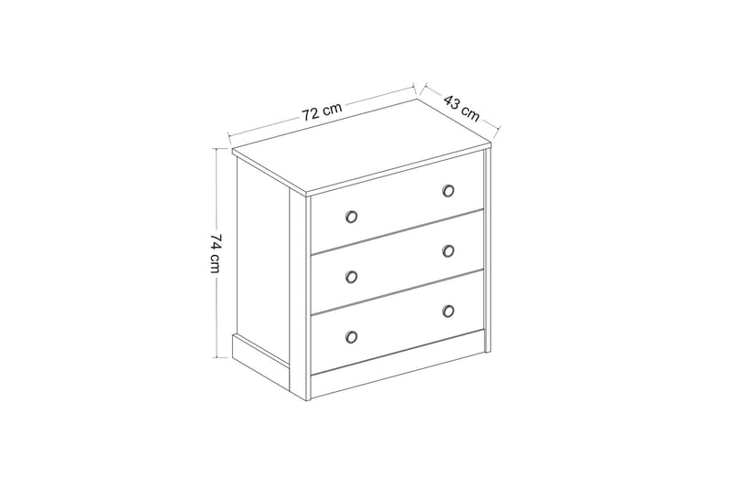 Berdez Konsollbord 72x74 cm Antrasitt/Hvit - Hanah Home - Møbler - Bord - Avlastningsbord - Gangbord