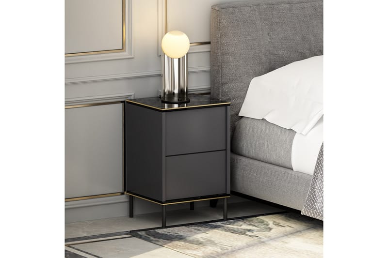 Imaj Nattbord 40x35 cm Antrasitt - Hanah Home - Møbler - Bord - Avlastningsbord - Sengebord & nattbord