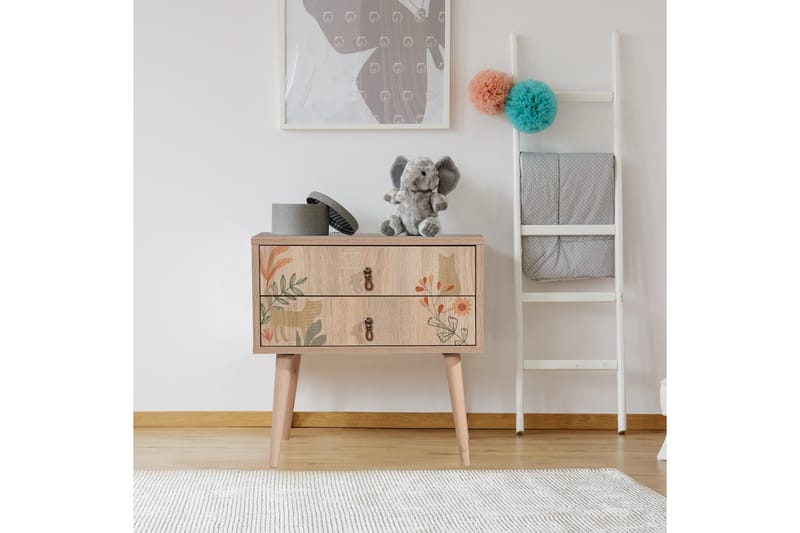 Bertoaria Nattbord 60x40 cm Brun - Hanah Home - Møbler - Bord - Avlastningsbord - Sengebord & nattbord