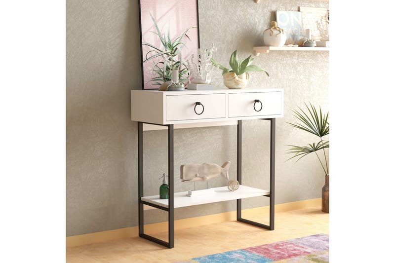 Valeri Konsollbord 90x90 cm Hvit - Hanah Home - Møbler - Bord - Avlastningsbord - Gangbord