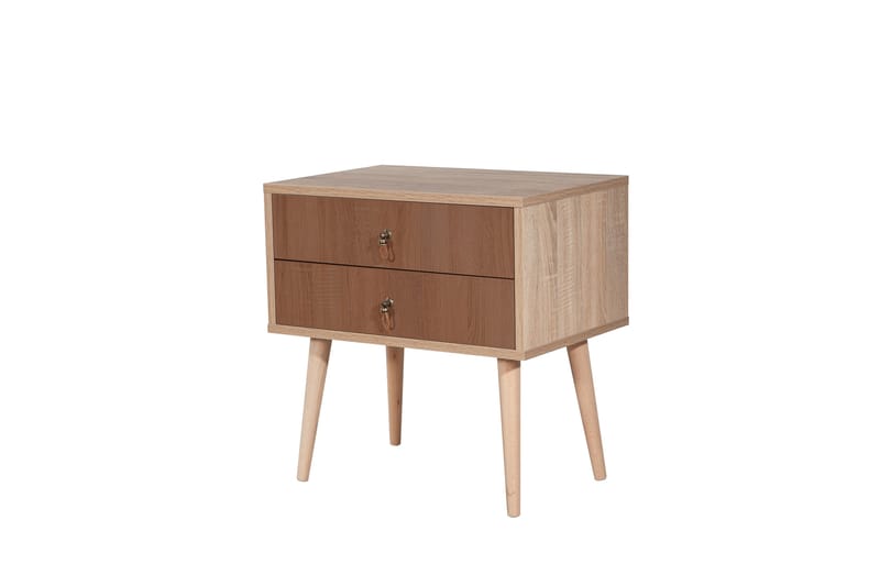 Bertoaria Nattbord 60x40 cm Brun - Hanah Home - Møbler - Bord - Avlastningsbord - Sengebord & nattbord