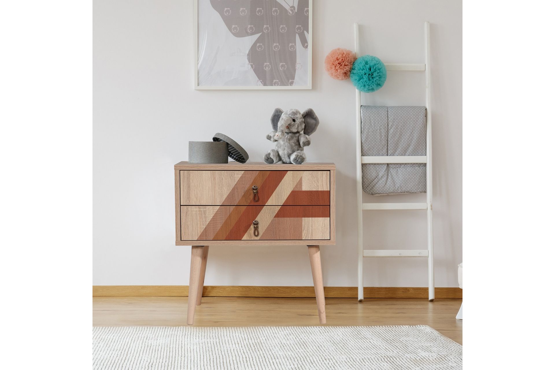 Bertoaria Nattbord 60x40 cm Brun - Hanah Home - Møbler - Bord - Avlastningsbord - Sengebord & nattbord