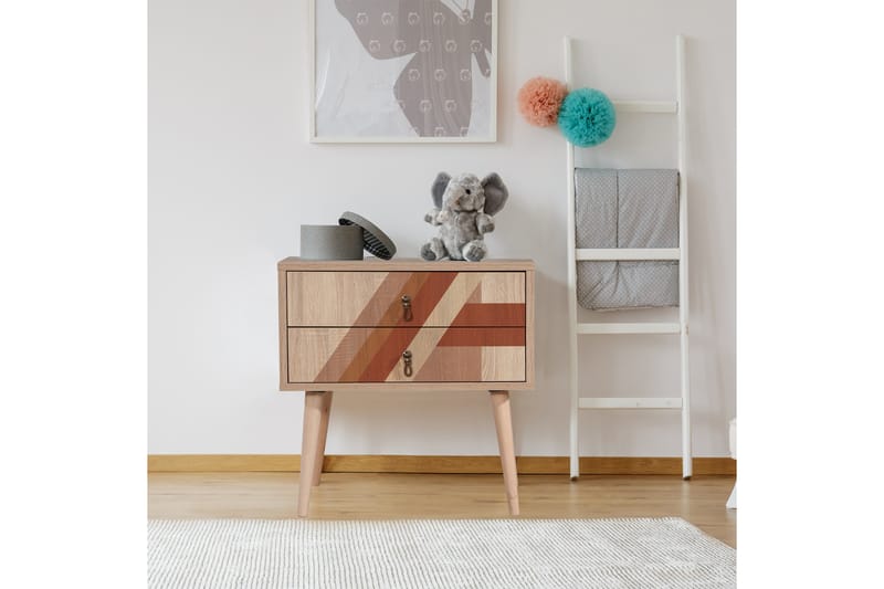 Bertoaria Nattbord 60x40 cm Brun - Hanah Home - Møbler - Bord - Avlastningsbord - Sengebord & nattbord
