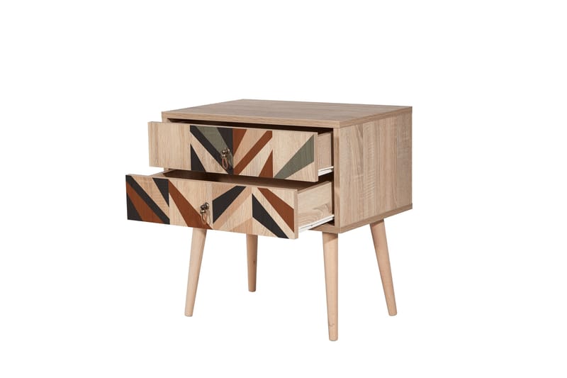Bertoaria Nattbord 60x40 cm Brun - Hanah Home - Møbler - Bord - Avlastningsbord - Sengebord & nattbord