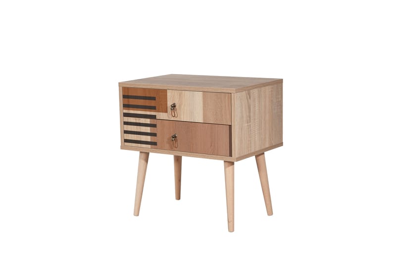 Bertoaria Nattbord 60x40 cm Brun - Hanah Home - Møbler - Bord - Avlastningsbord - Sengebord & nattbord