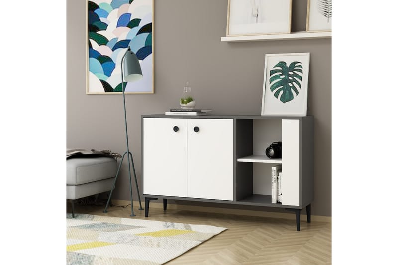 Sahra Konsollbord 120x75 cm Antrasitt/Hvit - Hanah Home - Møbler - Bord - Avlastningsbord - Gangbord