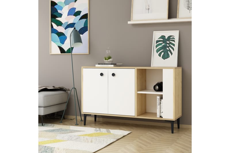 Sahra Konsollbord 120x75 cm Brun/Hvit - Hanah Home - Møbler - Bord - Avlastningsbord - Gangbord