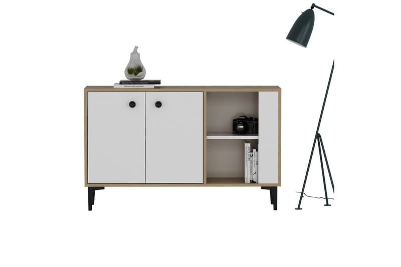 Sahra Konsollbord 120x75 cm Brun/Hvit - Hanah Home - Møbler - Bord - Avlastningsbord - Gangbord