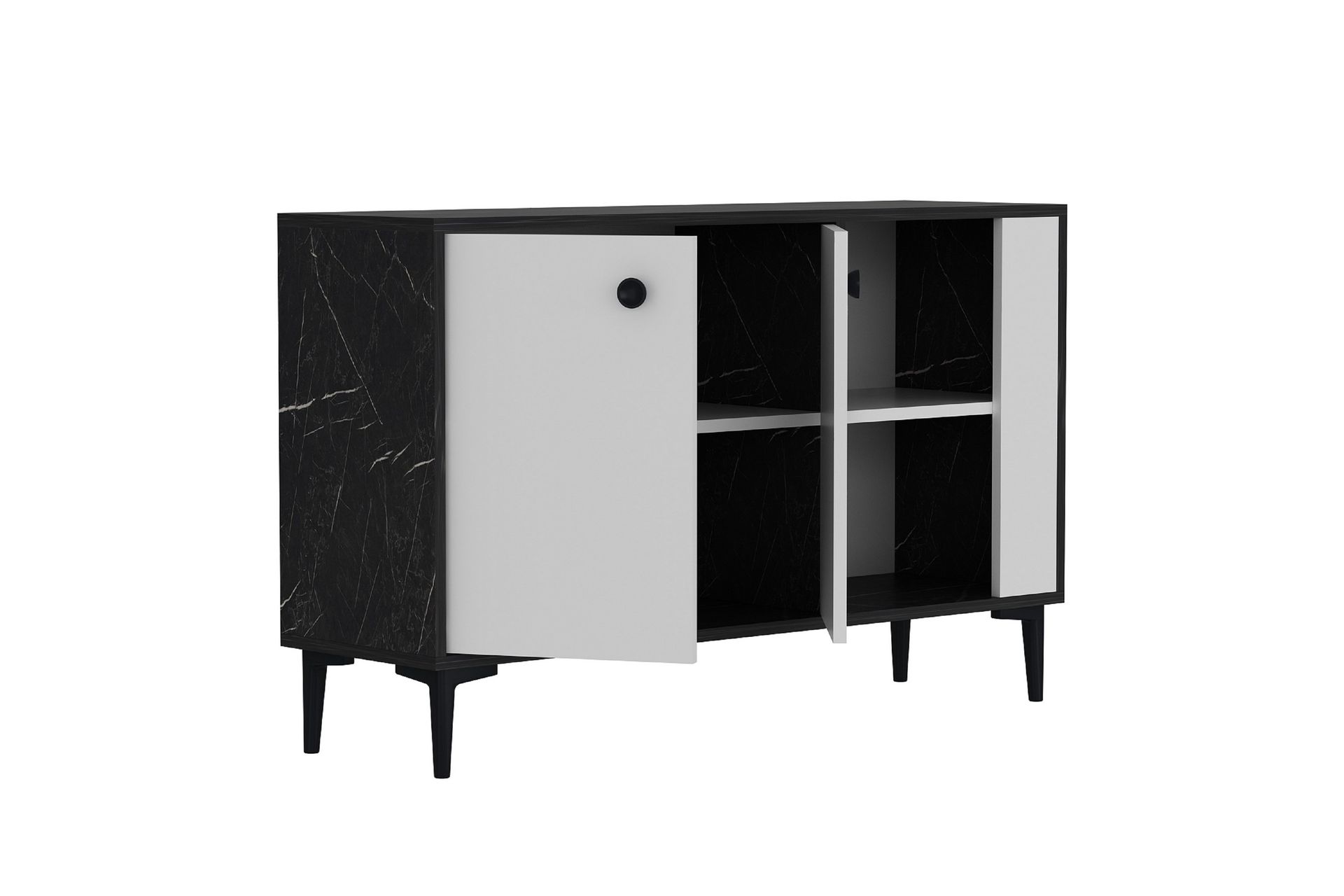 Sahra Konsollbord 120x75 cm Svart/Hvit - Hanah Home - Møbler - Bord - Avlastningsbord - Gangbord