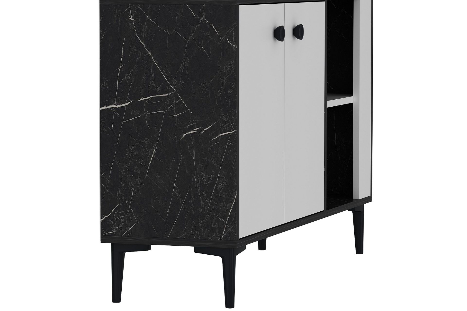 Sahra Konsollbord 120x75 cm Svart/Hvit - Hanah Home - Møbler - Bord - Avlastningsbord - Gangbord