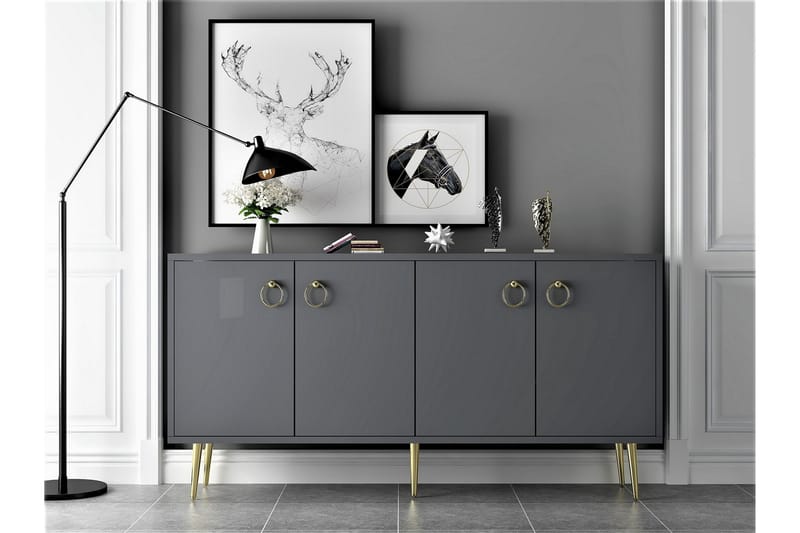 Drop Konsollbord 140x75 cm Antrasitt - Hanah Home - Møbler - Bord - Avlastningsbord - Konsollbord