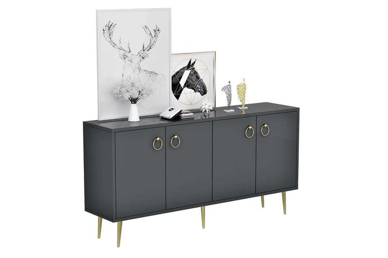 Drop Konsollbord 140x75 cm Antrasitt - Hanah Home - Møbler - Bord - Avlastningsbord - Konsollbord