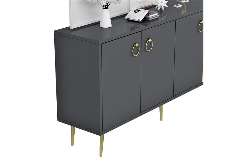 Drop Konsollbord 140x75 cm Antrasitt - Hanah Home - Møbler - Bord - Avlastningsbord - Konsollbord
