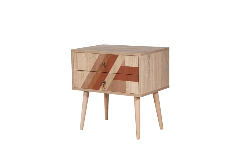 Bertoaria Nattbord 60x40 cm Brun - Hanah Home - Møbler - Bord - Avlastningsbord - Sengebord & nattbord