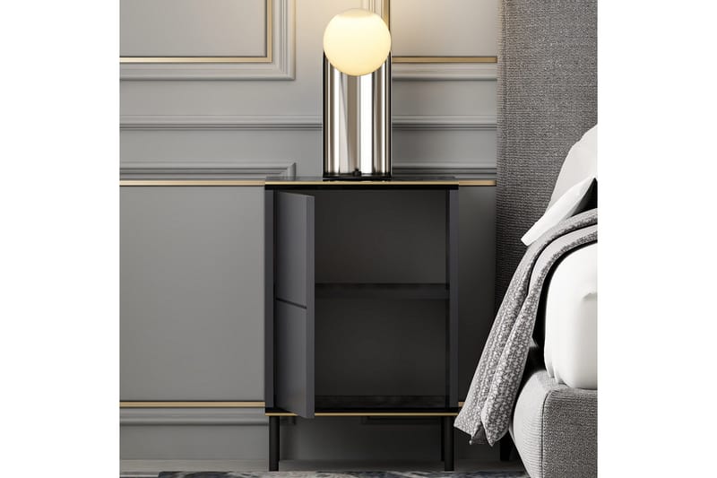 Imaj Nattbord 40x35 cm Antrasitt - Hanah Home - Møbler - Bord - Avlastningsbord - Sengebord & nattbord