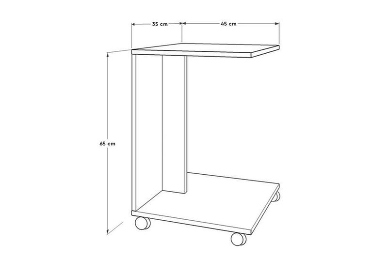 Ajit Sidebord 35x65 cm Brun - Hanah Home - Møbler - Bord - Avlastningsbord - Lampebord & sidebord