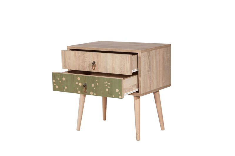 Bertoaria Nattbord 60x40 cm Brun - Hanah Home - Møbler - Bord - Avlastningsbord - Sengebord & nattbord