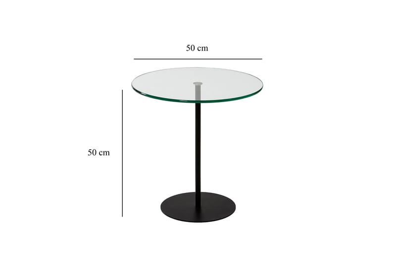 Chill-Out Sidebord 50x50 cm Svart - Hanah Home - Møbler - Bord - Avlastningsbord - Lampebord & sidebord