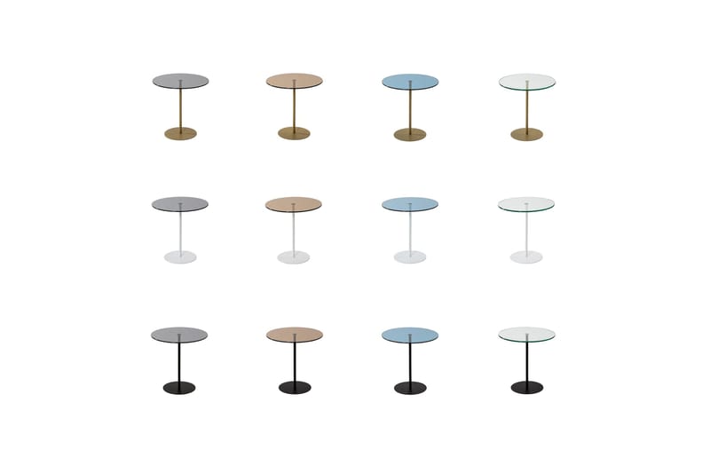 Chill-Out Sidebord 50x50 cm Hvit/Mørk Grå - Hanah Home - Møbler - Bord - Avlastningsbord - Lampebord & sidebord