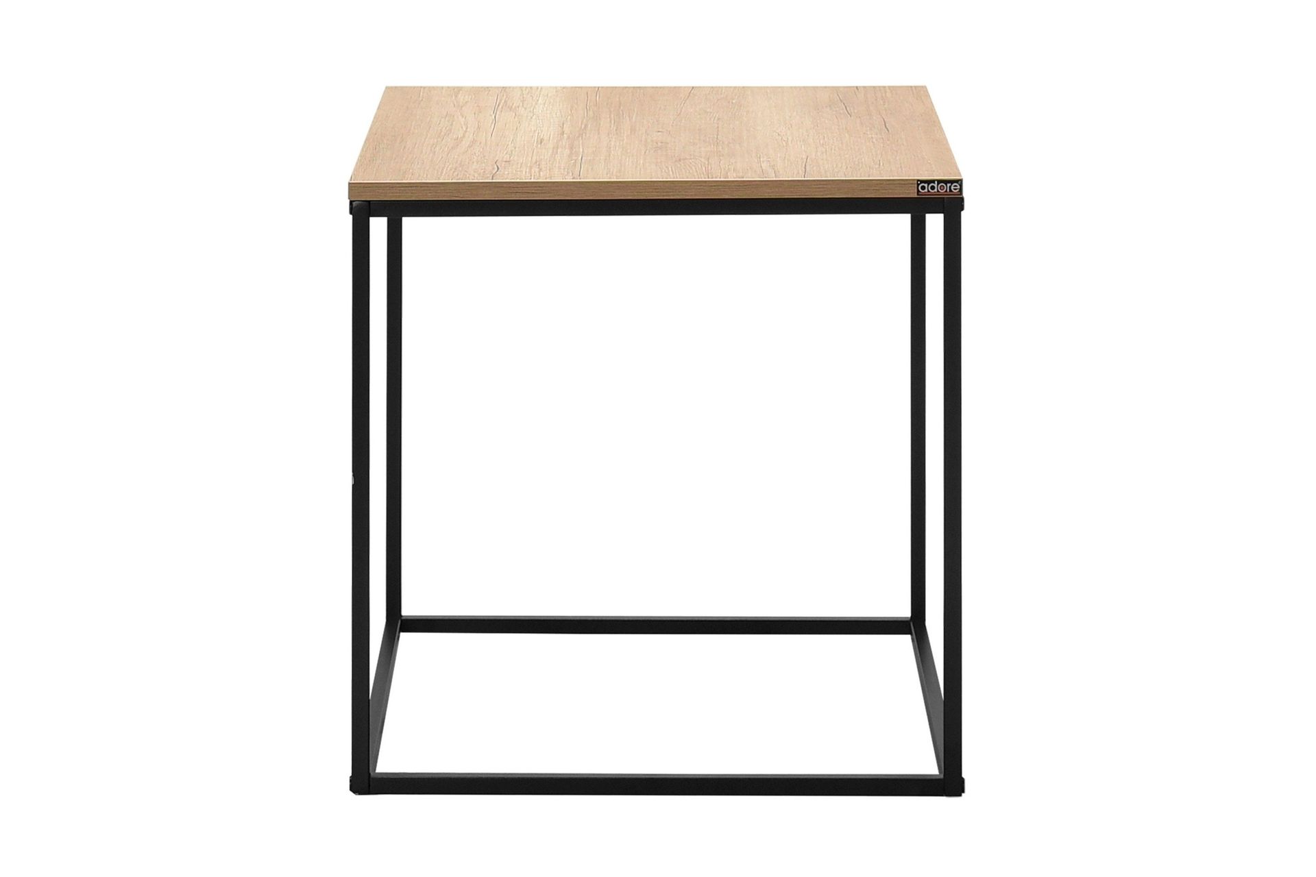 Ajmit Sidebord 50x52 cm Brun/Svart - Hanah Home