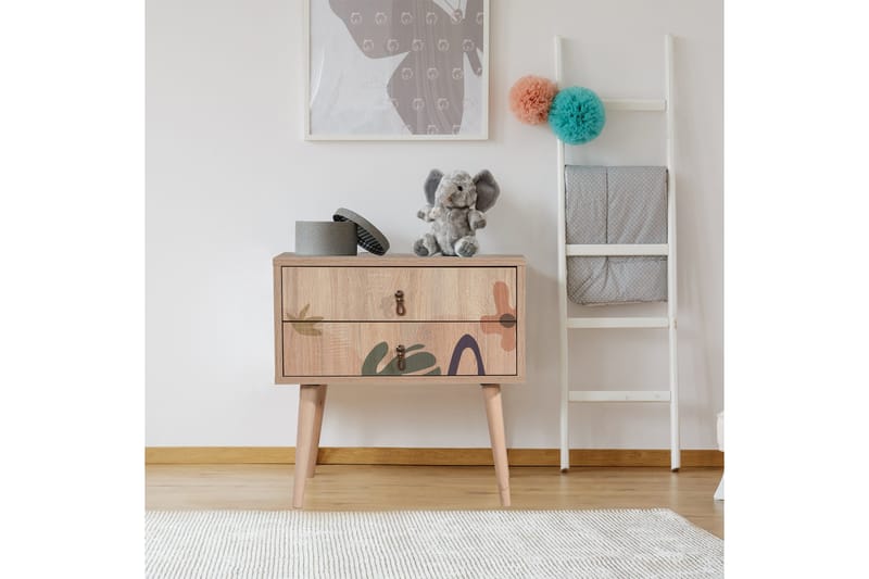 Bertoaria Nattbord 60x40 cm Brun - Hanah Home - Møbler - Bord - Avlastningsbord - Sengebord & nattbord