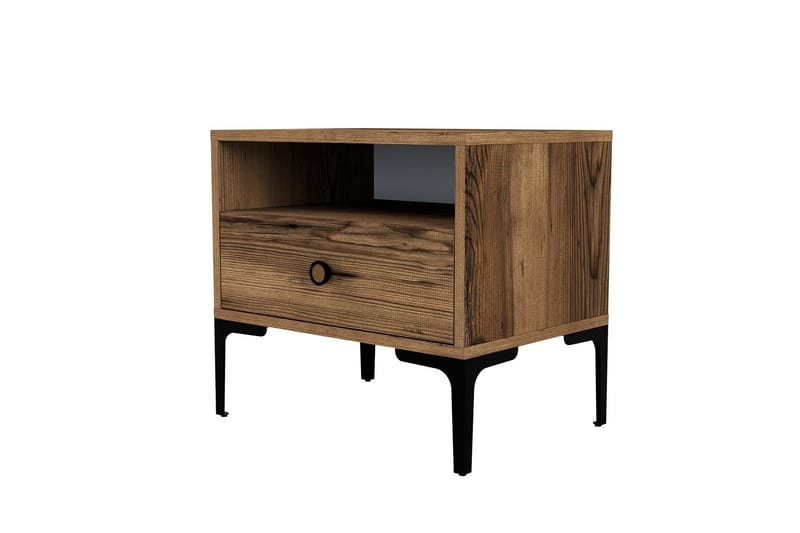 Ameias Nattbord 56x40 cm Brun - Hanah Home - Møbler - Bord - Avlastningsbord - Sengebord & nattbord