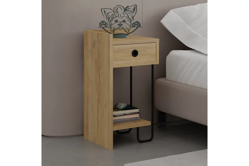 Sirius Nattbord 32x30 cm Lysbrun - Hanah Home - Møbler - Bord - Avlastningsbord - Sengebord & nattbord