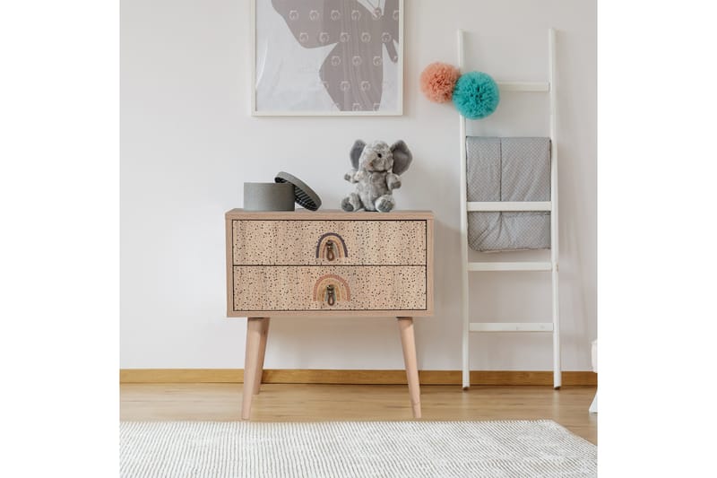 Bertoaria Nattbord 60x40 cm Brun - Hanah Home - Møbler - Bord - Avlastningsbord - Sengebord & nattbord