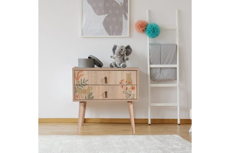 Bertoaria Nattbord 60x40 cm Brun - Hanah Home - Møbler - Bord - Avlastningsbord - Sengebord & nattbord