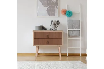 Bertoaria Nattbord 60x40 cm Brun - Hanah Home - Møbler - Bord - Avlastningsbord - Sengebord & nattbord